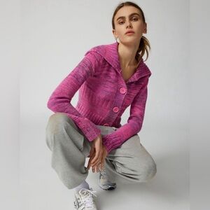 Urban Outfitters UO Kennedy Cardigan SOFT Pink Purple Multi Size S NWT